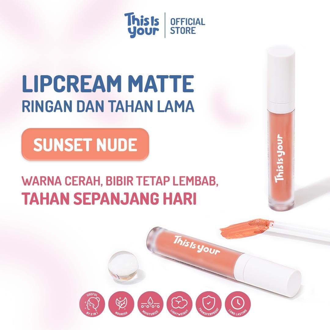 Cheerful Matte Lip Cream Sunset Nude