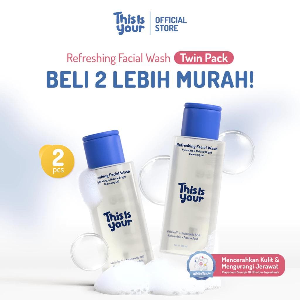 Twin Pack Refreshing Facial Wash Cleansing Gel